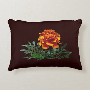 Cojín Decorativo Marigold Naranja con los consejos amarillos