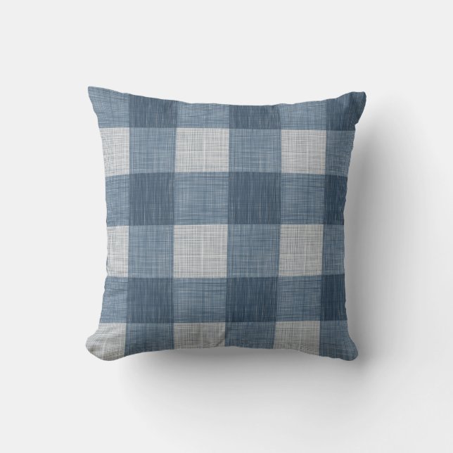 Cojín Decorativo Marihuana de la Marina Buffalo Plaid (Anverso)