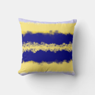 Cojín Decorativo marina de guerra y ombre abstracto del amarillo