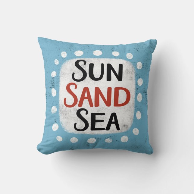 Cojín decorativo marino Sun Sand (Anverso)
