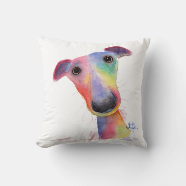 Cojín Decorativo Marioneta Nosey Dog 'Hank' / Cushion Greyhound (Anverso)