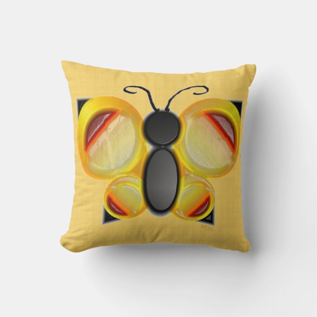 Cojín Decorativo Mariposa 3D (Anverso)