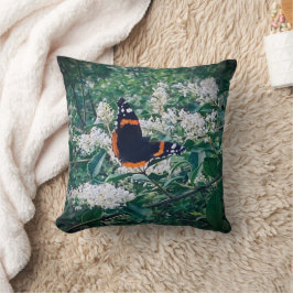 Cojín Decorativo Mariposa Almirante Rojo