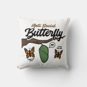 Cojín Decorativo Mariposa antisocial