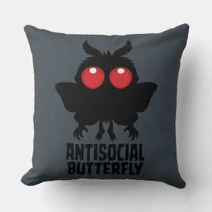 Cojín Decorativo Mariposa Antisocial Cryptid Mothman