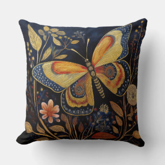 Cojín Decorativo Mariposa Arte Folclórico II