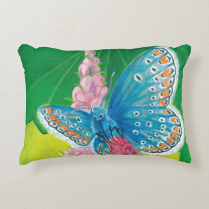 Cojín Decorativo Mariposa azul Chapmans (tersidades Polyommatus)