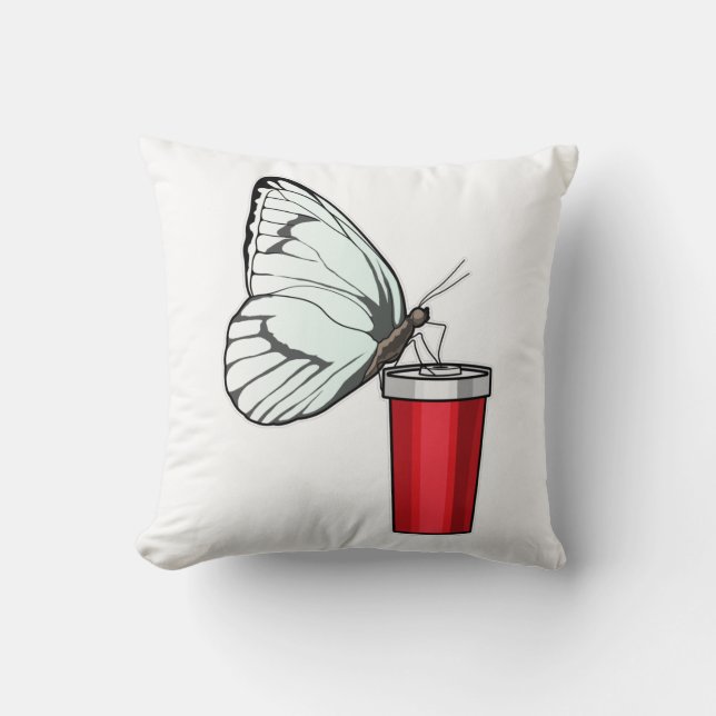 Cojín Decorativo Mariposa Beber Mug (Anverso)