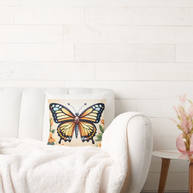 Cojín Decorativo Mariposa blindada: símbolo de fuerza y protección (Sofá)