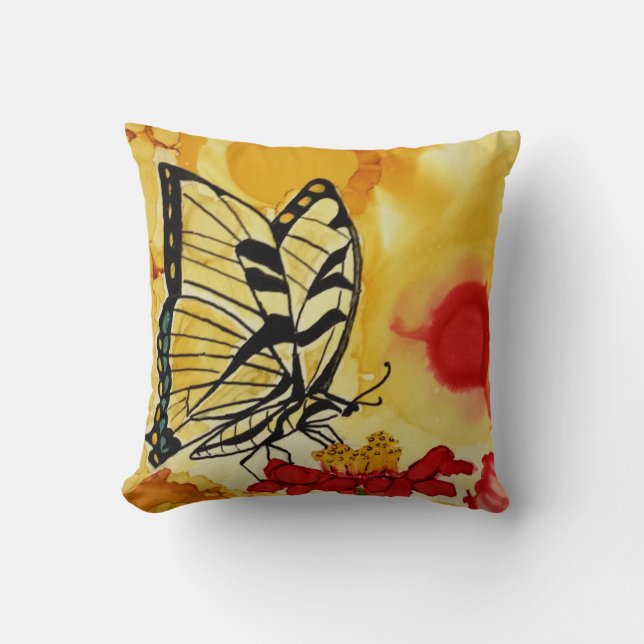 Cojín Decorativo Mariposa brillante (Anverso)