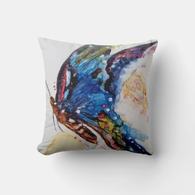 Cojín Decorativo Mariposa brillante (Anverso)