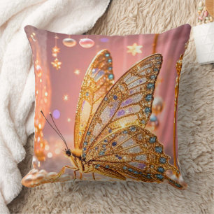 Cojín Decorativo Mariposa brillante- Cushiro de terciopelo respland