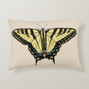 Cojín Decorativo Mariposa Cola de Golondrina Amarilla del Sudoeste