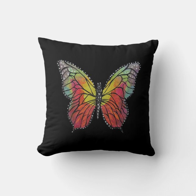 Cojín Decorativo Mariposa Colorida (Anverso)