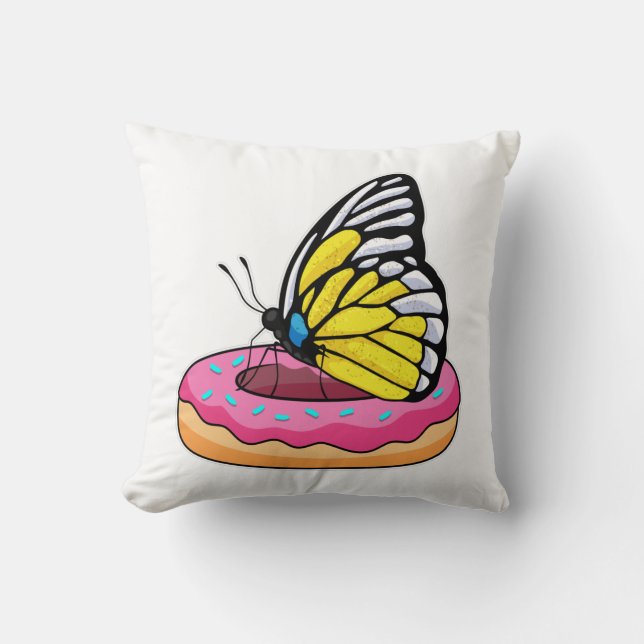 Cojín Decorativo Mariposa con Donut (Anverso)