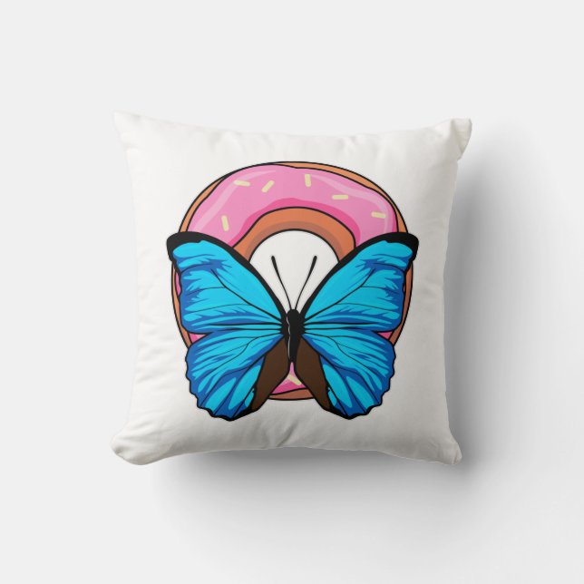 Cojín Decorativo Mariposa con Donut (Anverso)