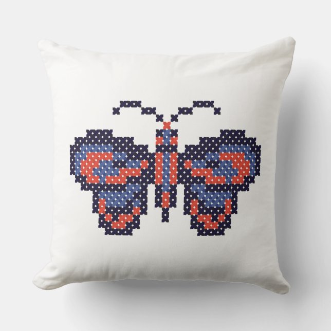 Cojín Decorativo Mariposa CRUZADA (Anverso)