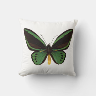 Cojín Decorativo Mariposa de aves verdes