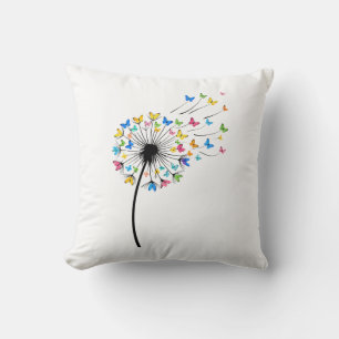 Cojín Decorativo Mariposa de diente de león fluye