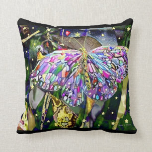 Cojín Decorativo Mariposa de hojas de oro!