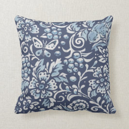 Cojín Decorativo Mariposa de mariposa Ornate Blue Forest