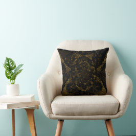 Cojín Decorativo Mariposa de vidrio manchado de oliva