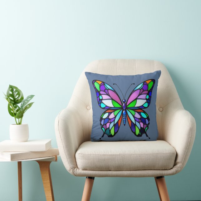 Cojín Decorativo Mariposa de vidrio templado (Silla)