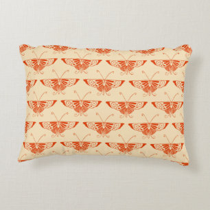 Cojín Decorativo Mariposa Deco estilizada - naranja mandarina
