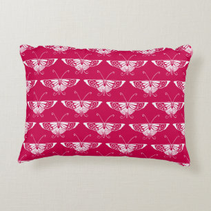 Cojín Decorativo Mariposa Deco estilizada - rosa fucsia