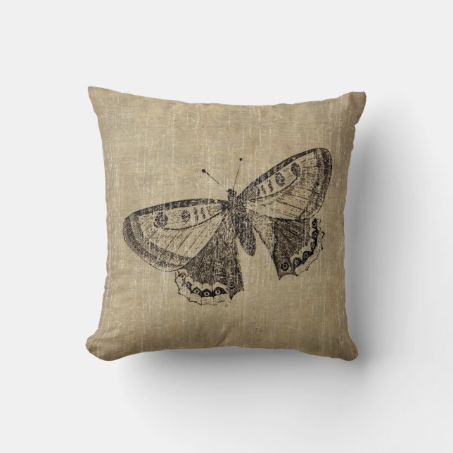 Cojín Decorativo Mariposa del vintage (Anverso)