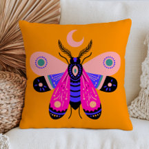 Mariposa elegante con Luna Creciente Amarillo Vibr