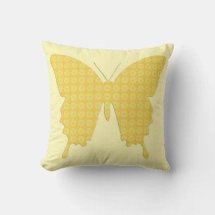 Cojín Decorativo Mariposa en estampado estelar - amarillo dorado