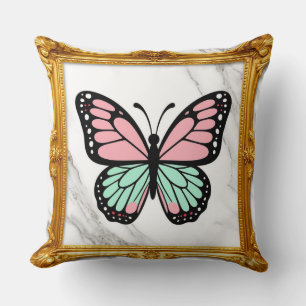 Cojín Decorativo Mariposa enmarcada para amantes de la naturaleza