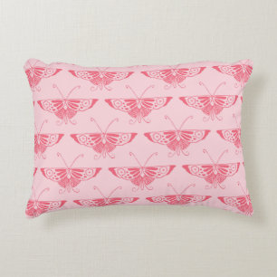 Cojín Decorativo Mariposa estilo Art Deco - rosa de coral