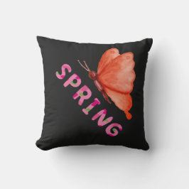Cojín Decorativo Mariposa Minimalista de Primavera Estética Gráfica