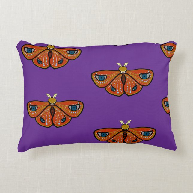 Cojín Decorativo Mariposa Mística con Ojos (Anverso)