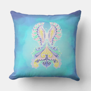 Cojín Decorativo Mariposa mística pastel   Ethereal Boho Fantasy