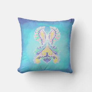 Cojín Decorativo Mariposa mística pastel   Ethereal Boho Fantasy