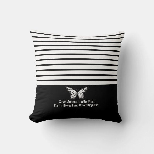 Cojín Decorativo Mariposa monarca (Anverso)