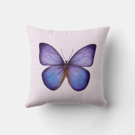 Cojín Decorativo Mariposa Morada Acuarela Elegante