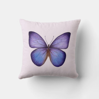 Cojín Decorativo Mariposa Morada Acuarela Elegante