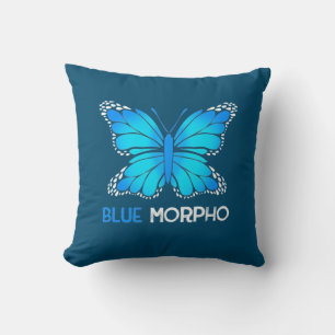 Cojín Decorativo Mariposa morfa azul