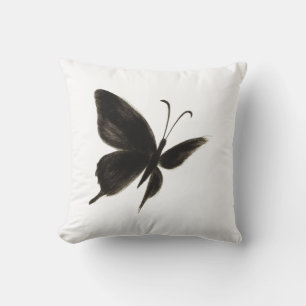 Cojín Decorativo Mariposa negra - Elegante diseño alado