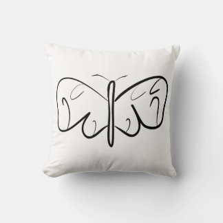 Cojín Decorativo mariposa negra y blanca