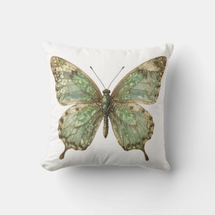 Cojín Decorativo Mariposa Ornata con Alas de Patrón de Hoja