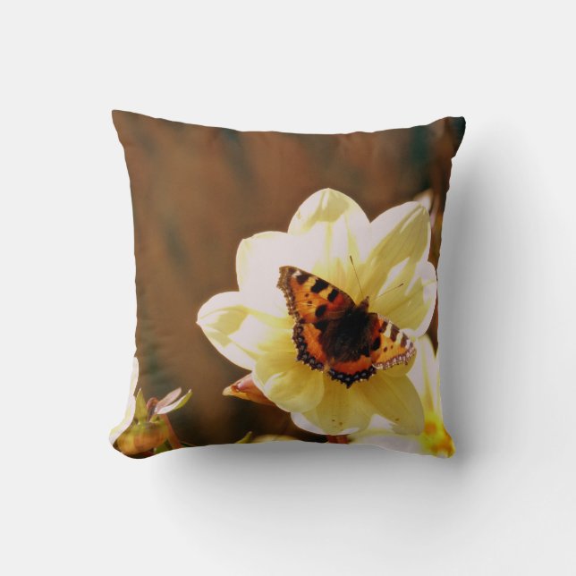 Cojín Decorativo Mariposa otoñal (Anverso)