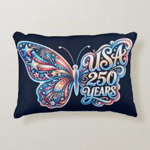 Cojín Decorativo Mariposa para el 250 aniversario de EE. UU.