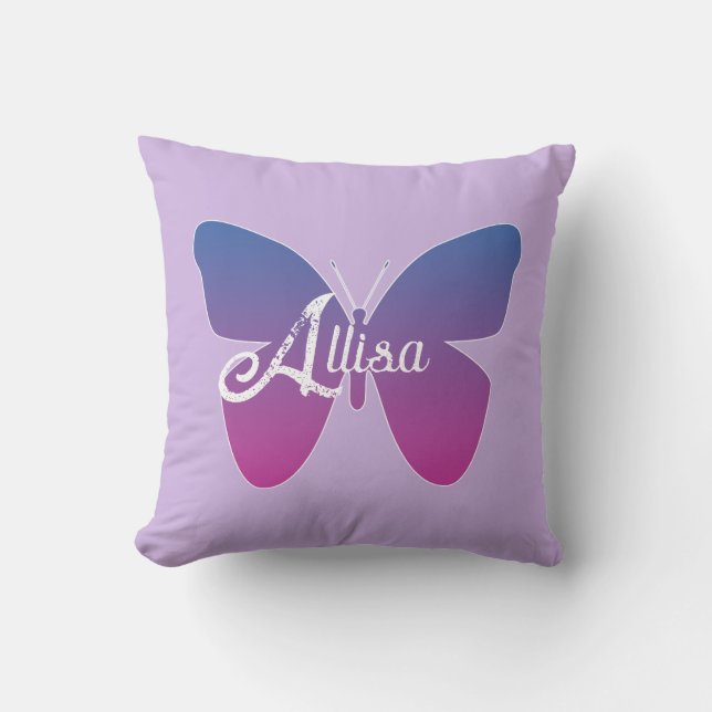 Cojín Decorativo Mariposa personalizada (Anverso)