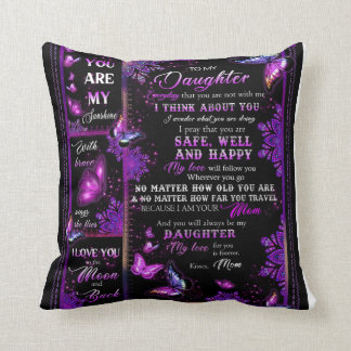 Cojín Decorativo Mariposa Personalizada A Mi Matta Hija