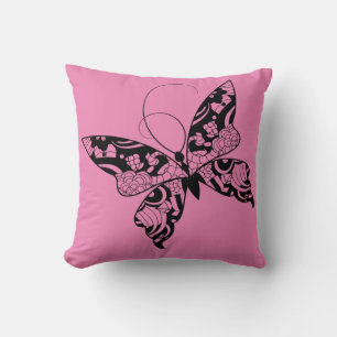 Cojín Decorativo Mariposa Rosa de Peluche para Niños - CYO - Almoha